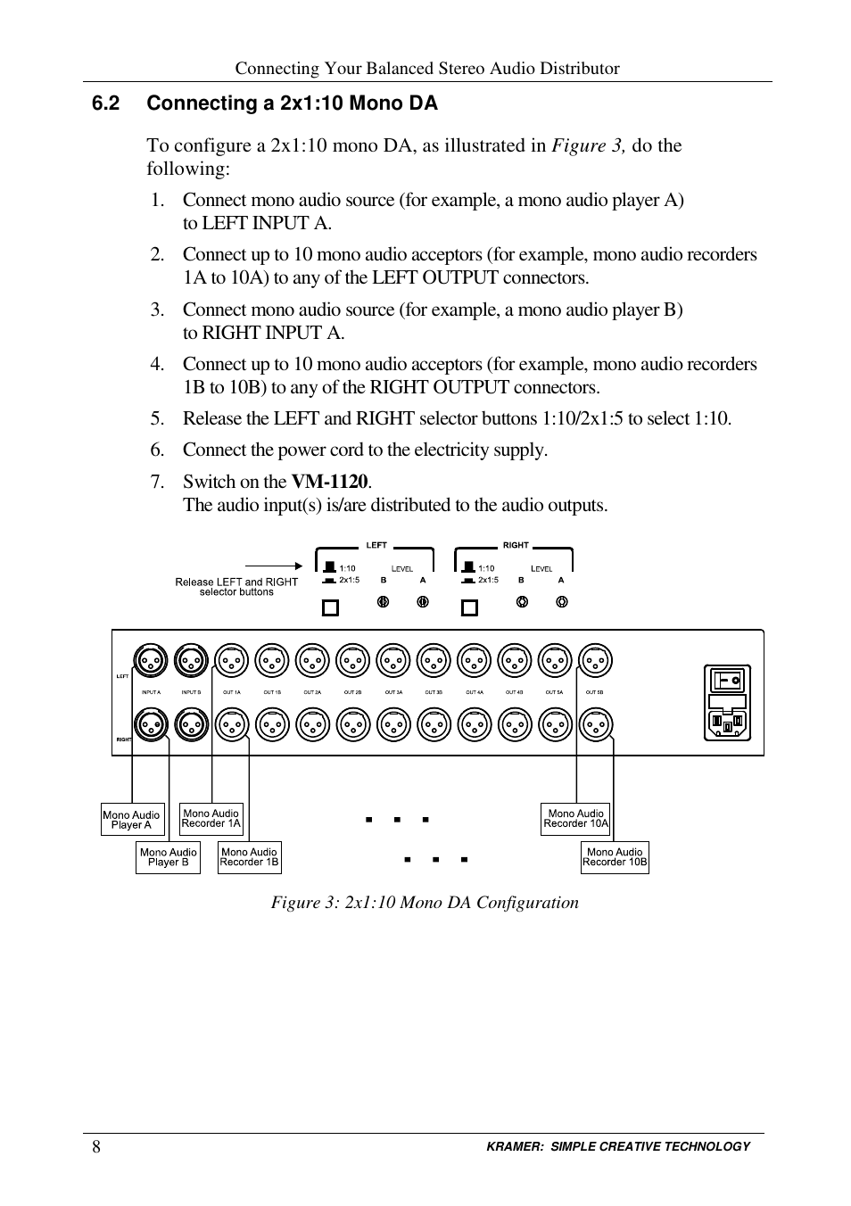 Kramer Electronics VM-1120 User Manual | Page 10 / 16