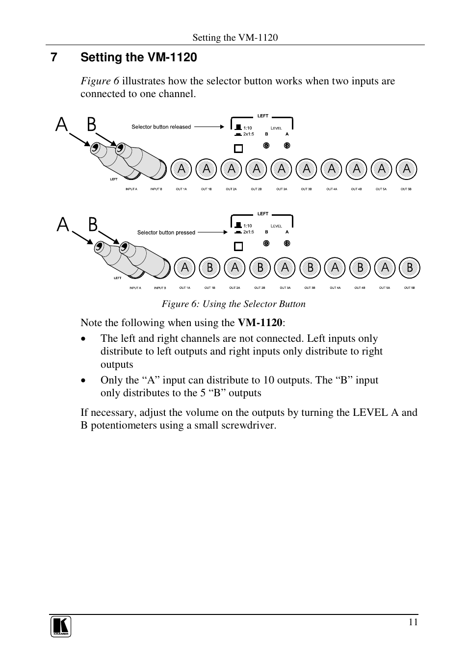 Kramer Electronics VM-1120 User Manual | Page 13 / 16