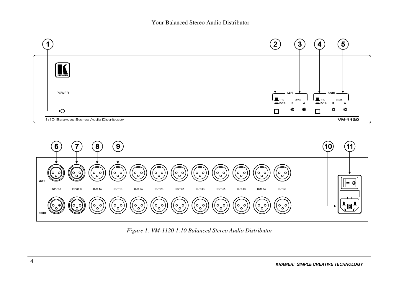 Kramer Electronics VM-1120 User Manual | Page 6 / 16