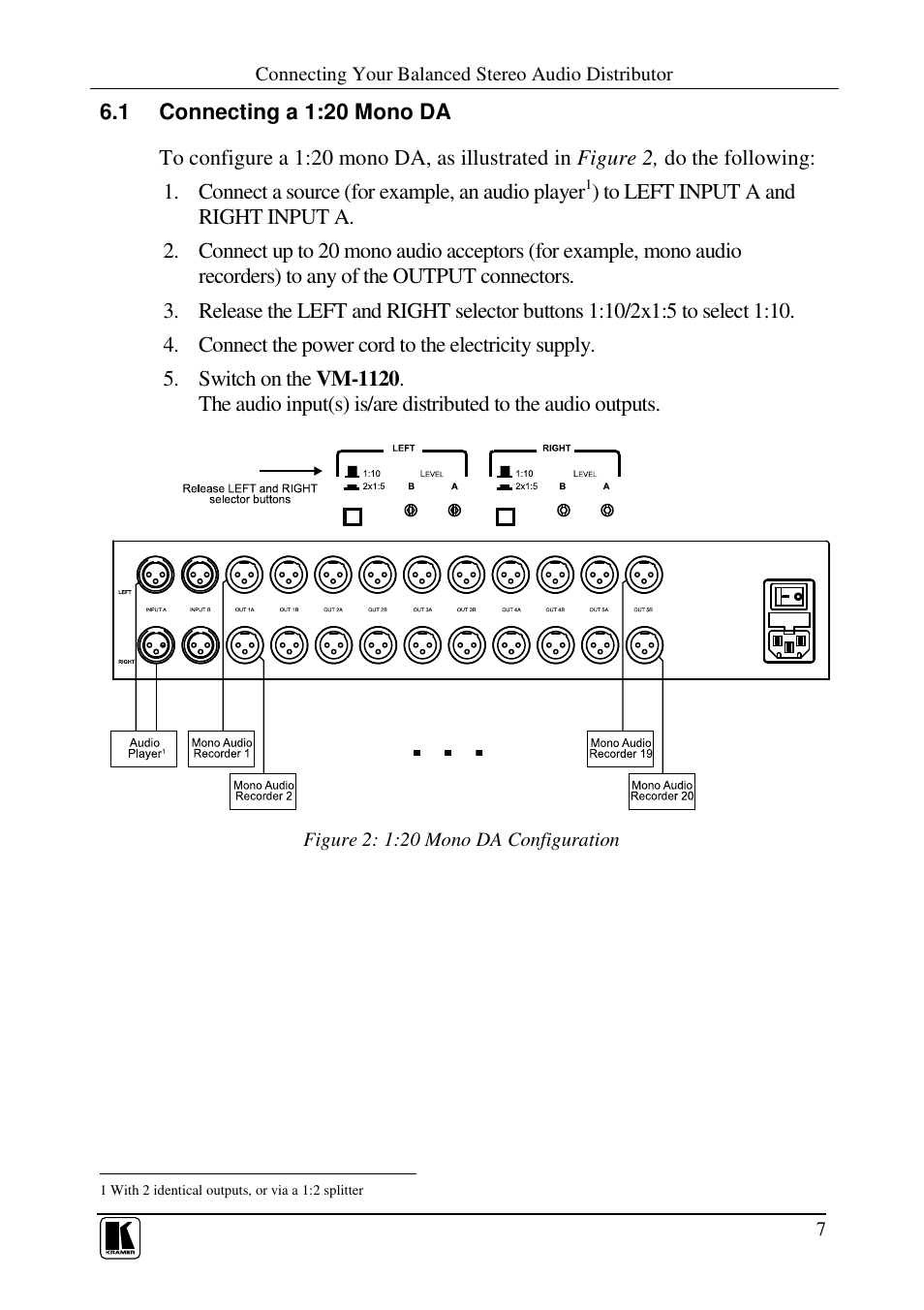 Kramer Electronics VM-1120 User Manual | Page 9 / 16