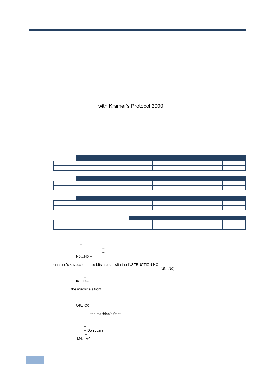 9 protocol 2000, 1 syntax, Protocol 2000 | Syntax | Kramer Electronics VM-114H User Manual | Page 19 / 22