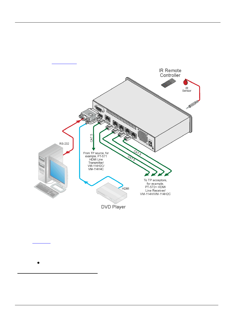 2 acquiring the edid, Acquiring the edid, Figure 3: connecting the vm-114h4c | N 5.2, On 5.2, Ection 5.2, Figure 3 | Kramer Electronics VM-114H4C User Manual | Page 11 / 23