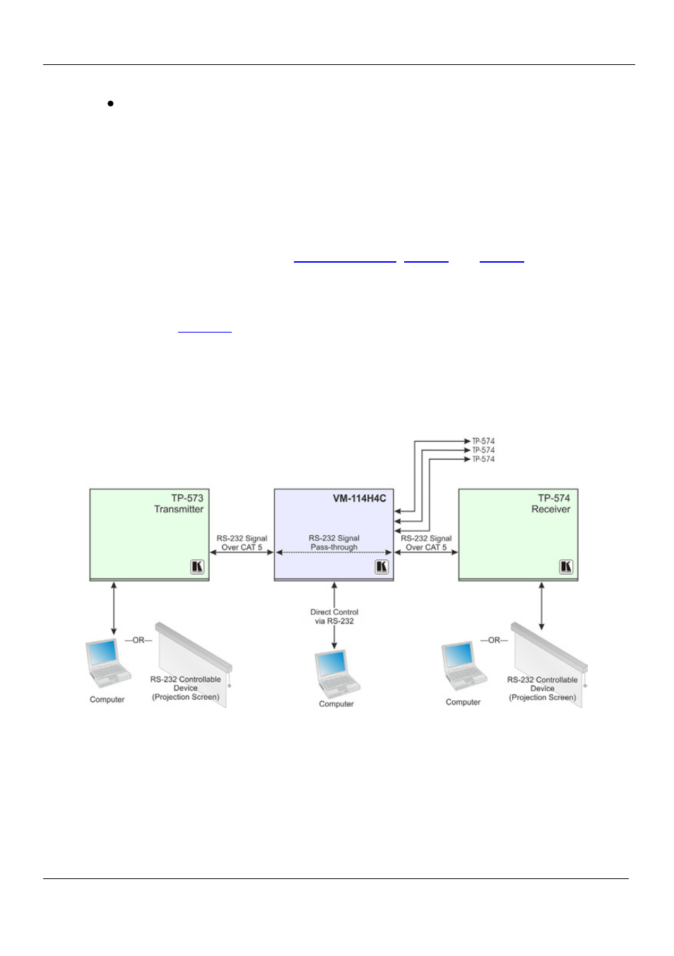 4 rs-232, ir control and pass-through, Rs-232, ir control and pass-through | Kramer Electronics VM-114H4C User Manual | Page 13 / 23
