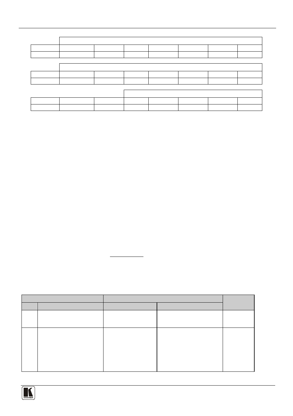 Table 6: instruction codes for protocol 2000, Kramer protocol 2000 | Kramer Electronics VM-114H4C User Manual | Page 20 / 23
