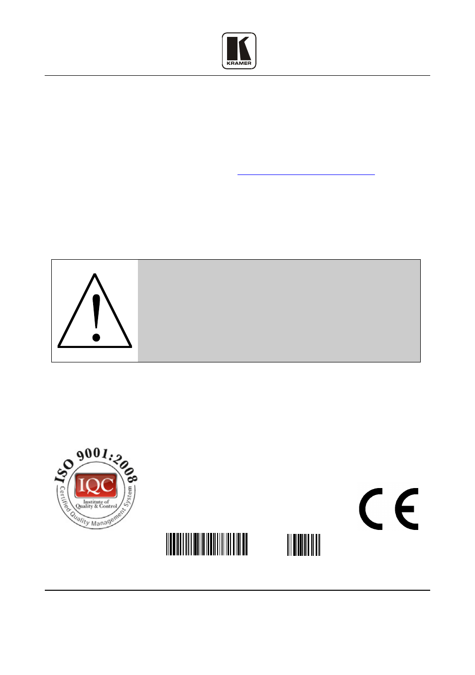 Kramer electronics, ltd, Caution, Safety warning | Kramer Electronics VM-114H4C User Manual | Page 23 / 23