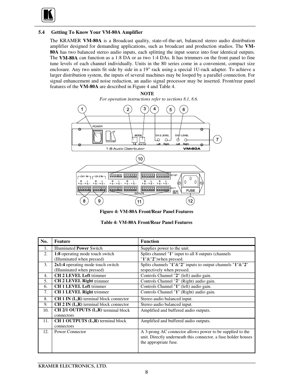 Kramer Electronics VM-1610 User Manual | Page 10 / 18
