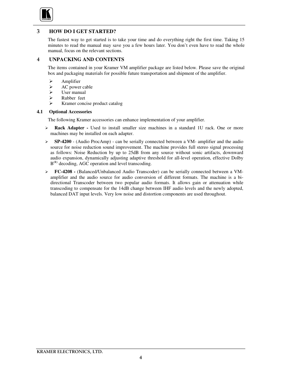 Kramer Electronics VM-1610 User Manual | Page 6 / 18