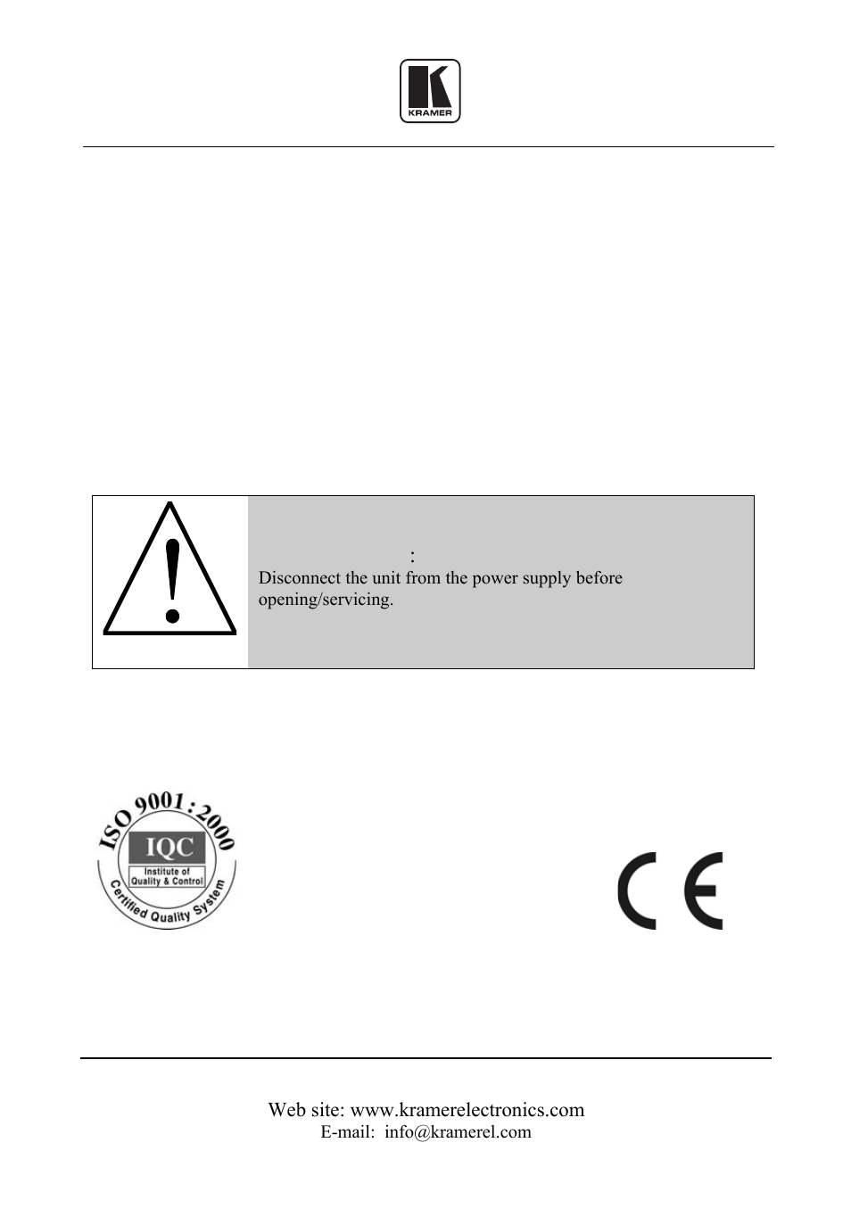 Kramer Electronics VM-22HD User Manual | Page 11 / 11