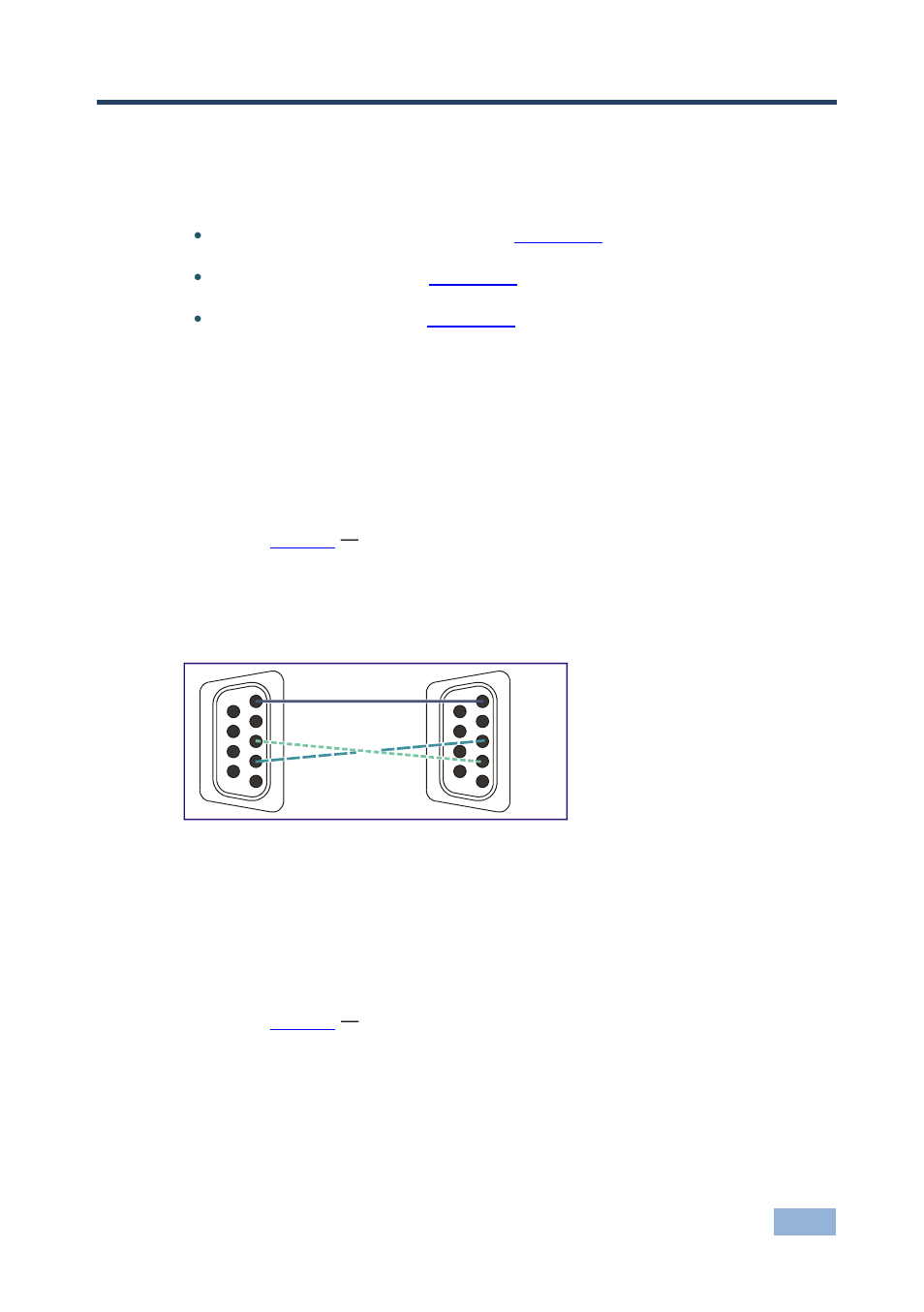 6 operating the vm-24h, 1 controlling via rs-232, Operating the vm-24h | Controlling via rs-232, Figure 4: crossed cable rs-232 connection, 6operating the vm-24h | Kramer Electronics VM-24H User Manual | Page 14 / 23
