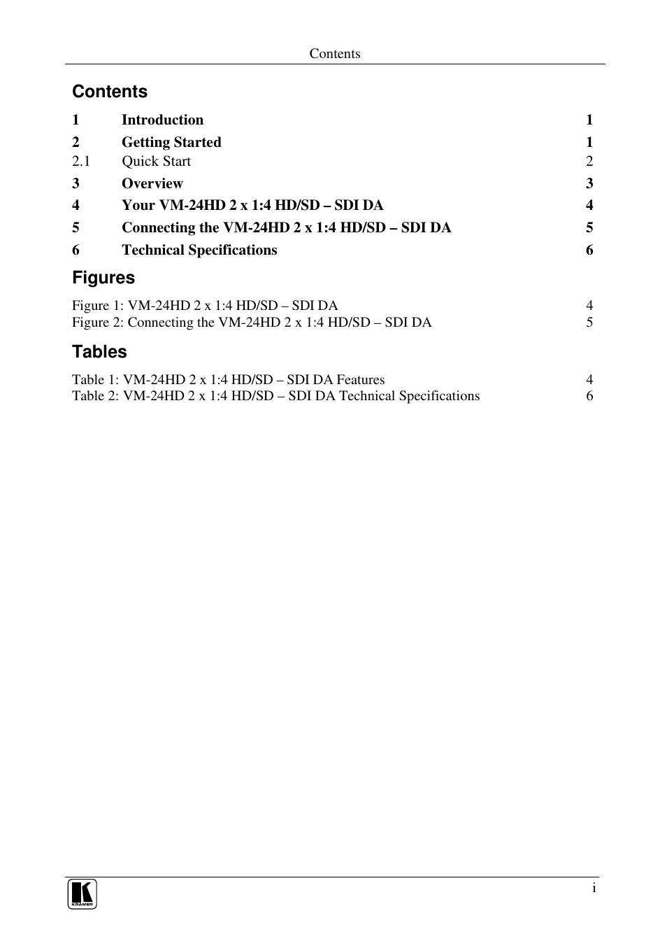 Kramer Electronics VM-24HD User Manual | Page 2 / 10