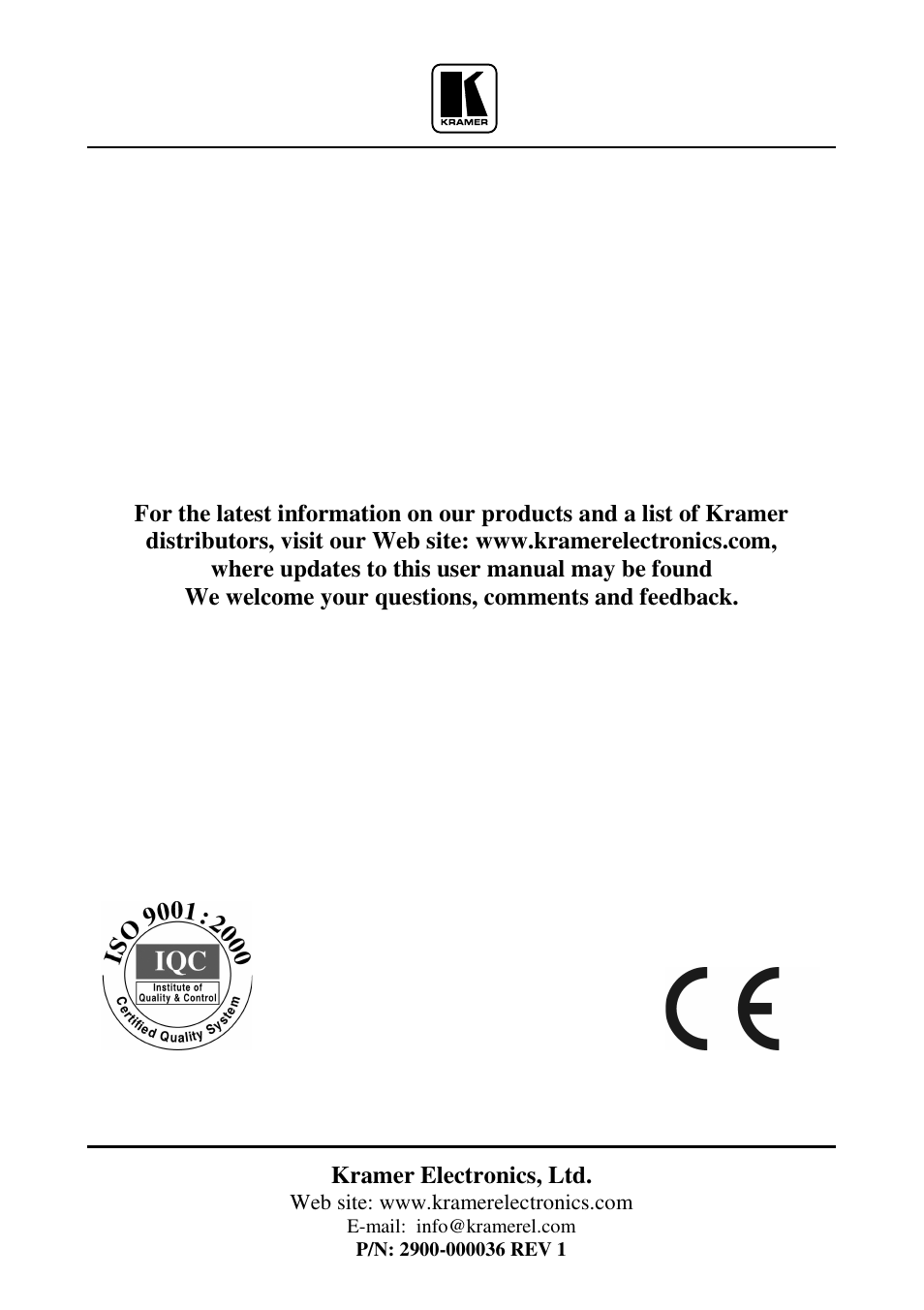 Kramer Electronics VM-25 User Manual | Page 13 / 13