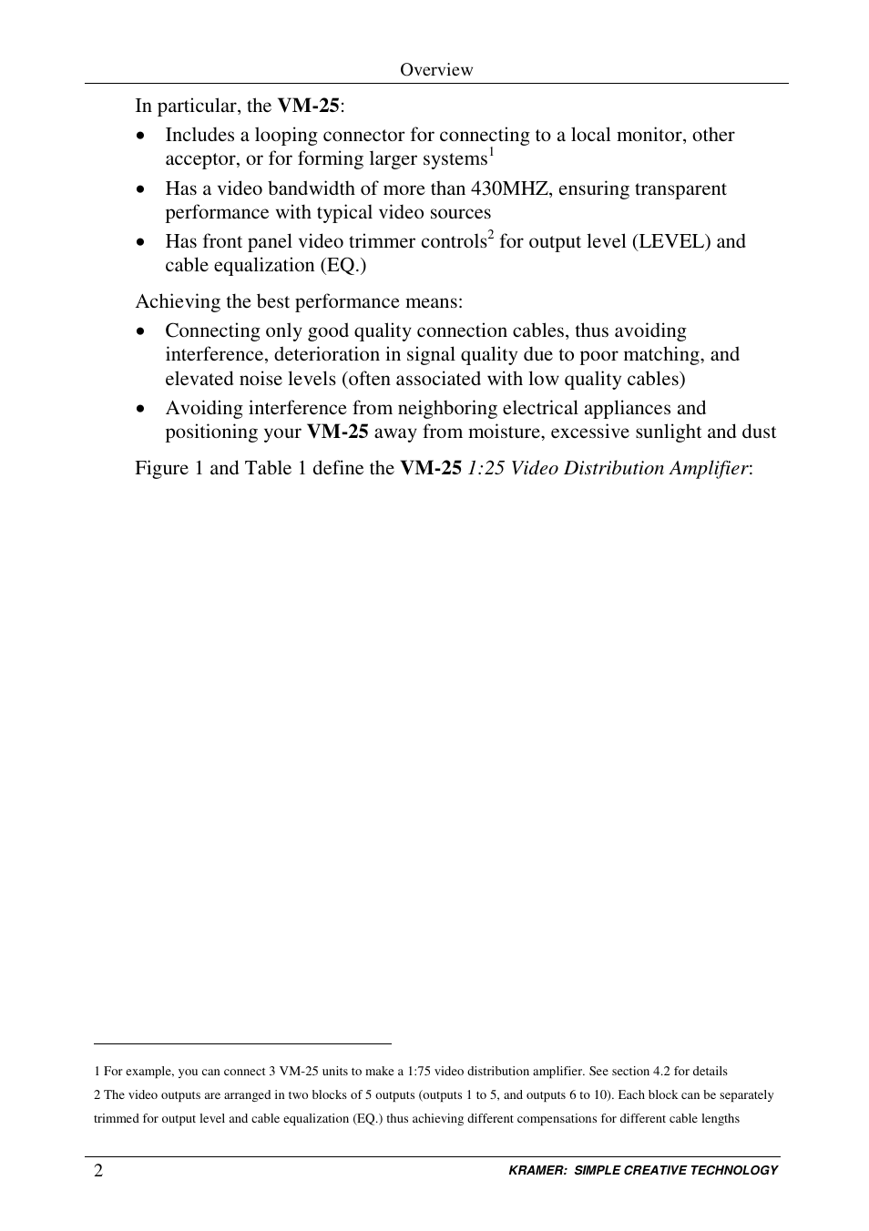 Kramer Electronics VM-25 User Manual | Page 5 / 13