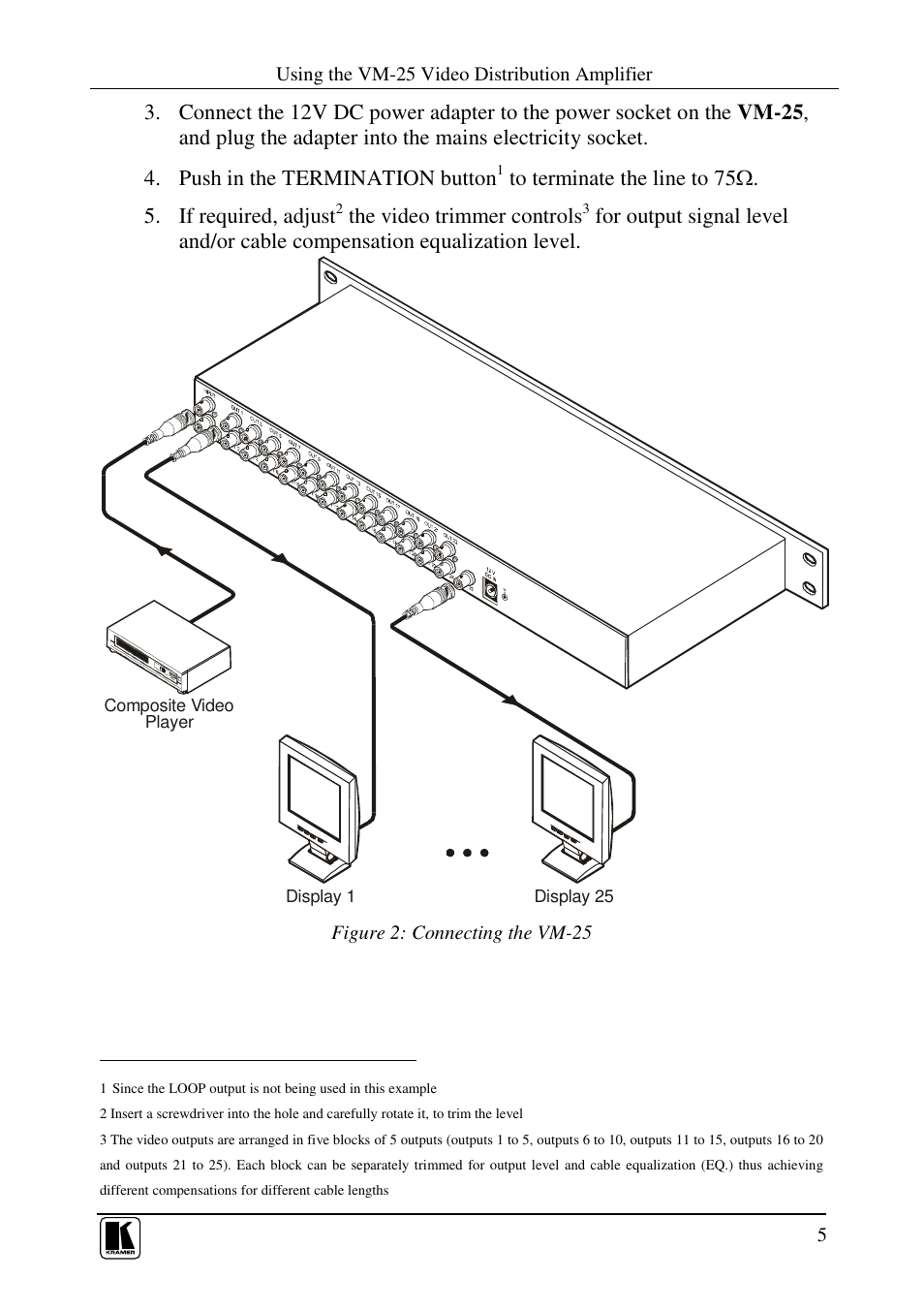 Kramer Electronics VM-25 User Manual | Page 8 / 13