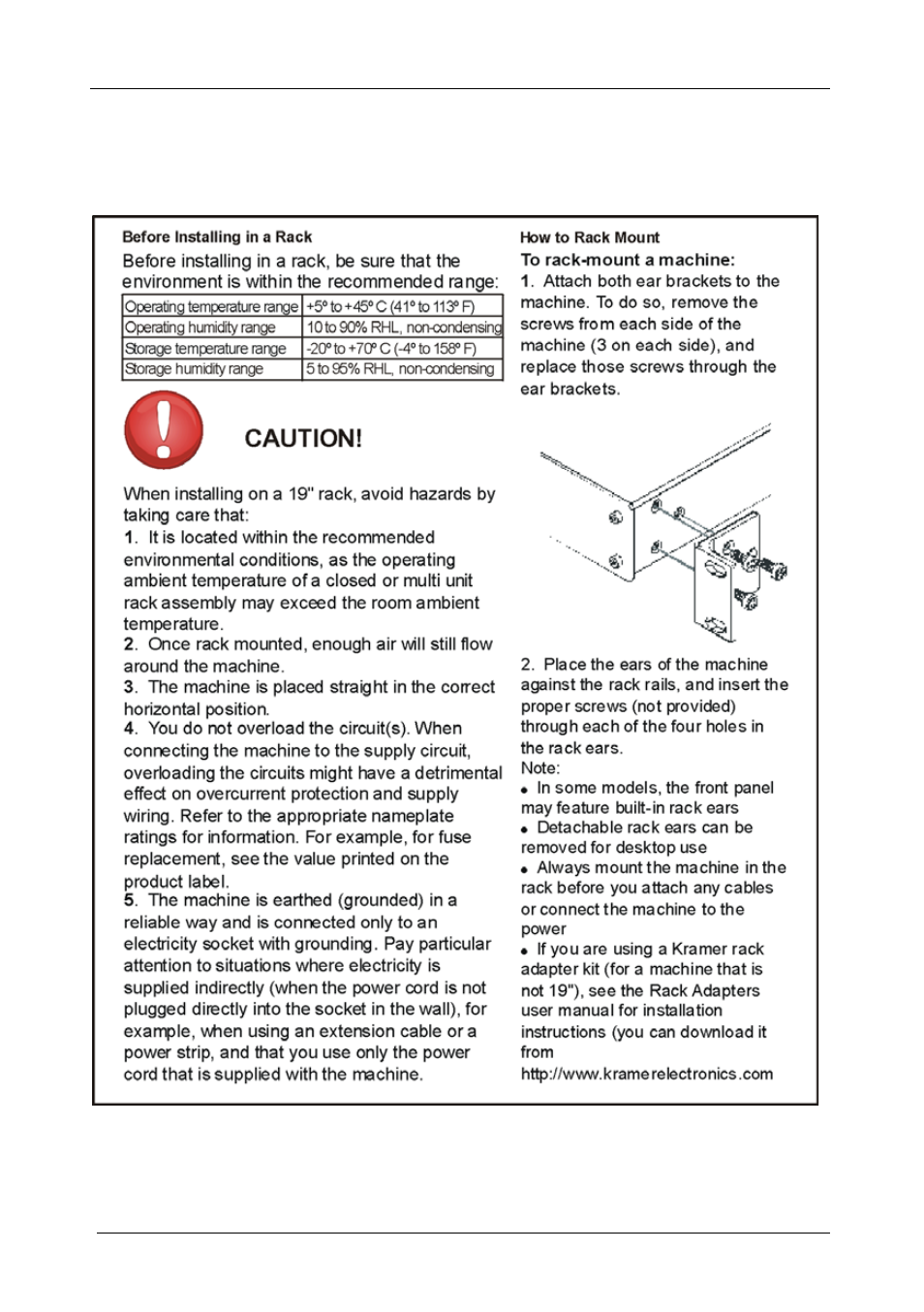 5 installing on a rack, Installing on a rack | Kramer Electronics VM-28H User Manual | Page 12 / 23