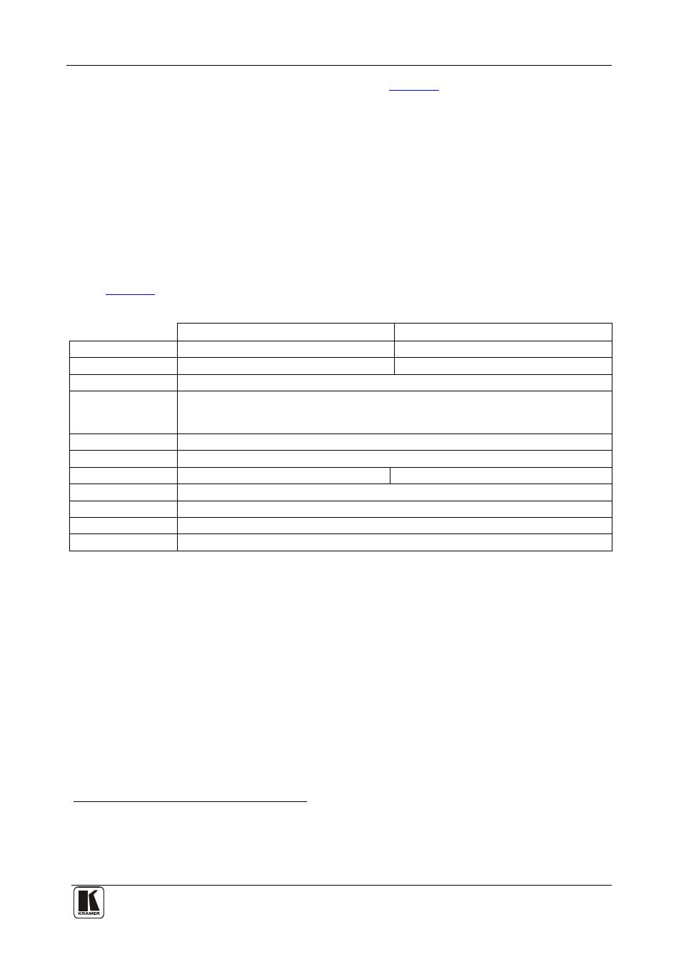 7 technical specifications, Technical specifications, Table 3: vm-28h / vm-216h technical specifications | Table 3 includes the technical specifications | Kramer Electronics VM-28H User Manual | Page 19 / 23
