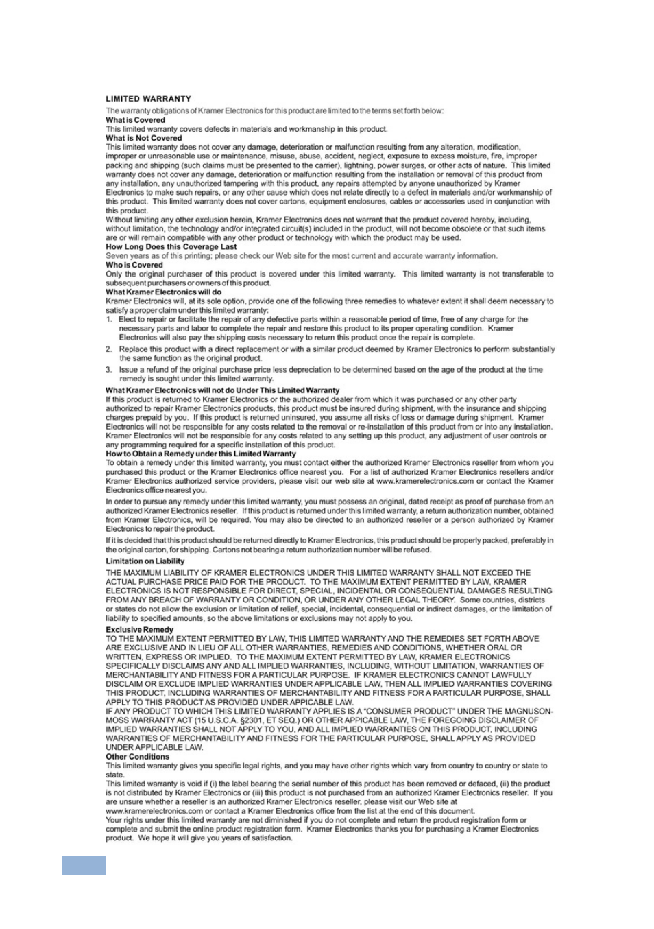 Kramer Electronics VM-2DH User Manual | Page 13 / 14