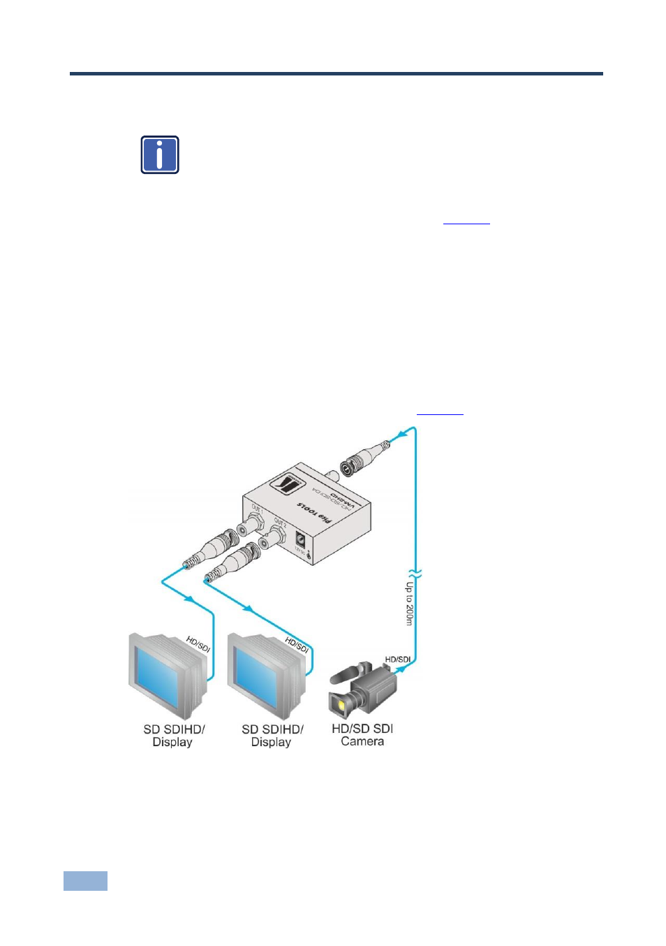 4 connecting the vm-2hd, Connecting the vm-2hd, Figure 2: connecting the vm-2hd hd/sd-sdi da | 4connecting the vm-2hd | Kramer Electronics VM-2HD User Manual | Page 9 / 12