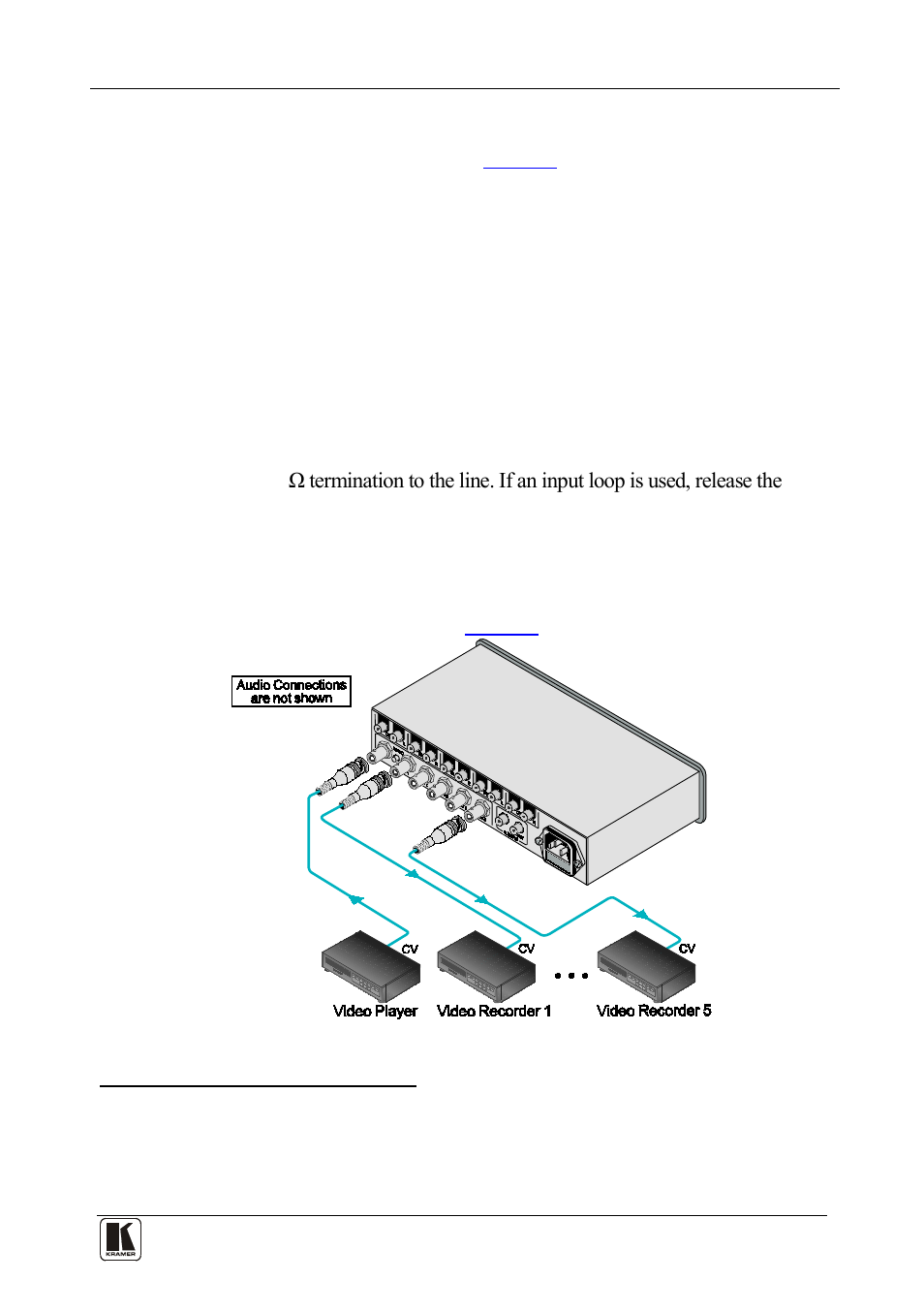 2 connecting the vm-5s video audio distributor, Connecting the vm-5s video audio distributor | Kramer Electronics VM-5S User Manual | Page 16 / 24