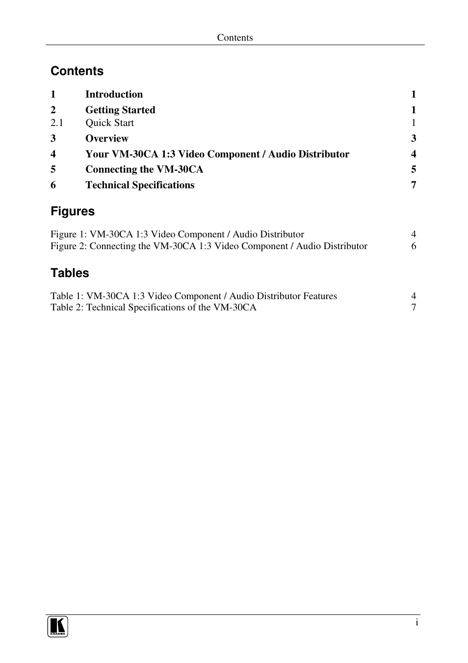 Kramer Electronics VM-30CA User Manual | Page 2 / 11