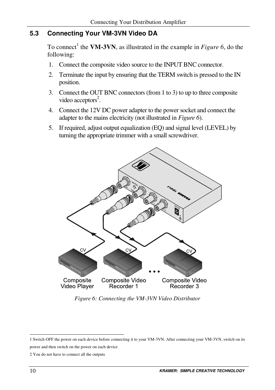 Kramer Electronics VM-3VN User Manual | Page 12 / 15
