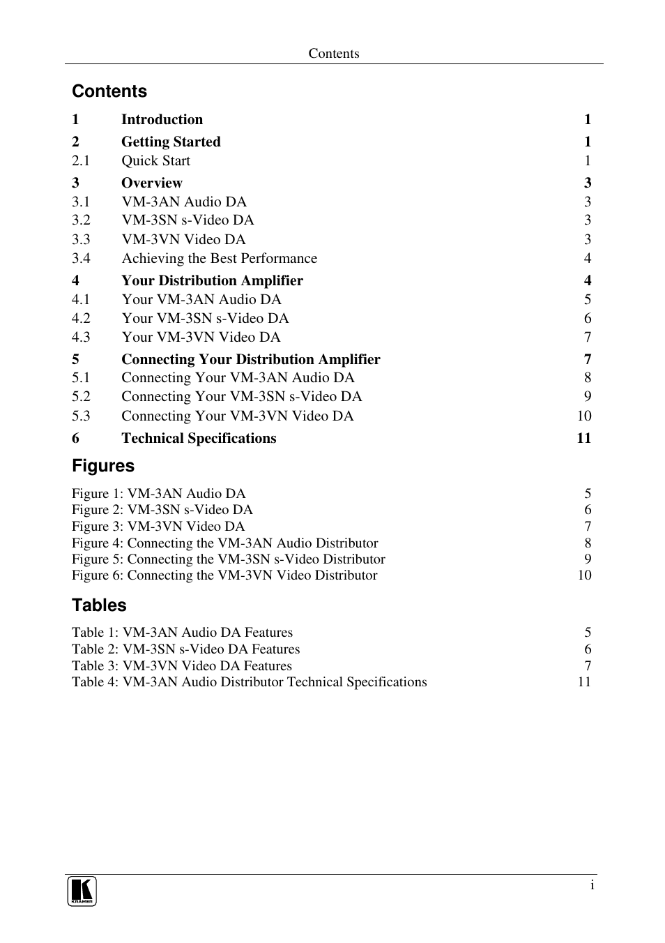 Kramer Electronics VM-3VN User Manual | Page 2 / 15