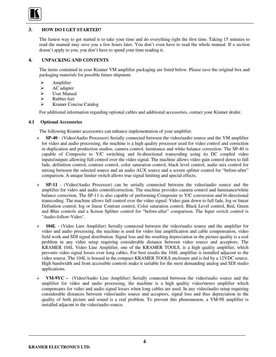 Kramer Electronics VM-3Sxl User Manual | Page 5 / 15