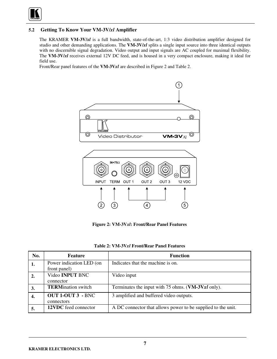 Kramer Electronics VM-3Sxl User Manual | Page 8 / 15