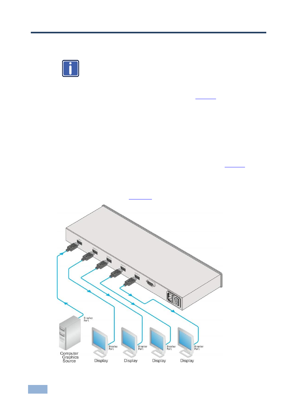 5 connecting the vm-4dp, Connecting the vm-4dp, 5connecting the vm-4dp | Kramer Electronics VM-4DP User Manual | Page 11 / 16