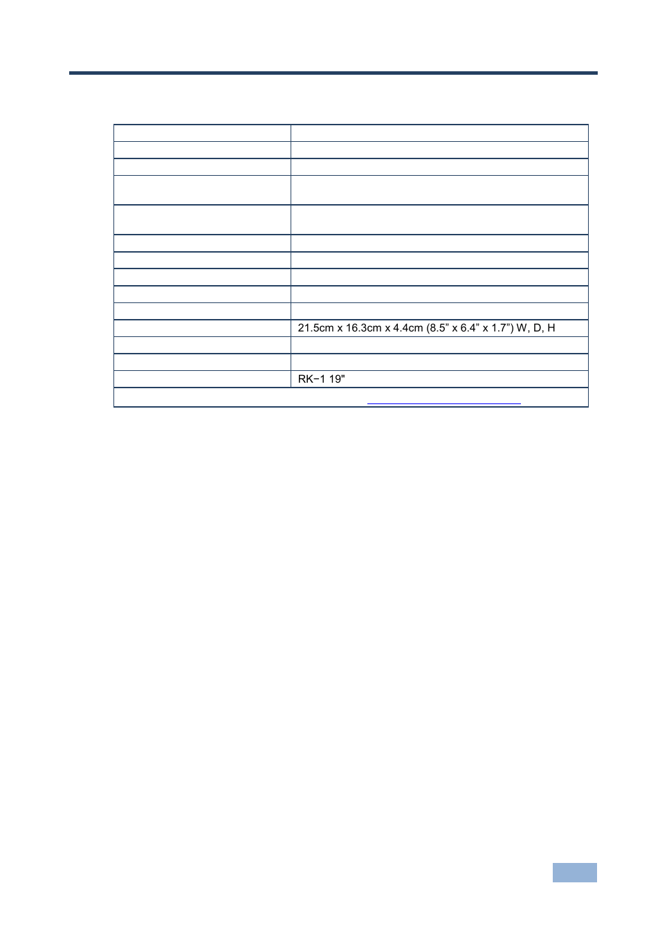 5 technical specifications, Technical specifications, 5technical specifications | Kramer Electronics VM-4HC User Manual | Page 12 / 16