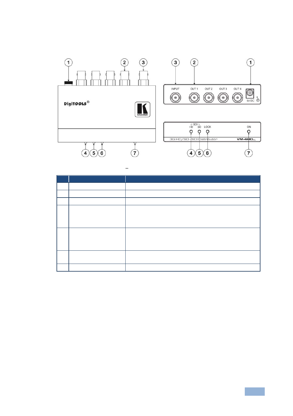 1 defining the vm-4hdxl, Defining the vm-4hdxl, Figure 1: vm-4hdxl 3g hd/sd | Sdi distributor | Kramer Electronics VM-4HDxl User Manual | Page 8 / 12