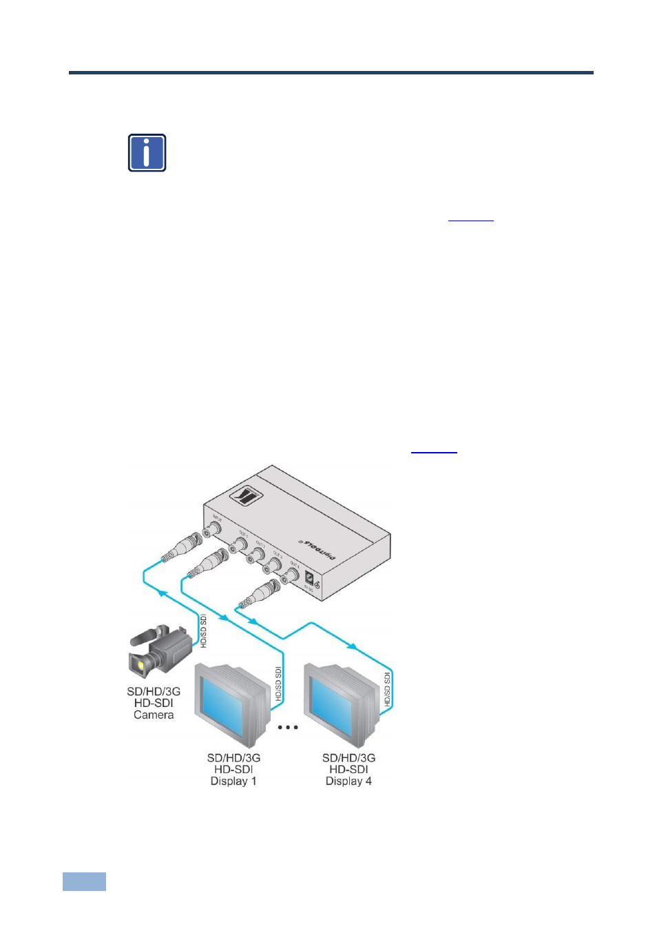 4 connecting the vm-4hdxl, Connecting the vm-4hdxl, Figure 2: connecting to the vm-4hdxl | 4connecting the vm-4hdxl | Kramer Electronics VM-4HDxl User Manual | Page 9 / 12