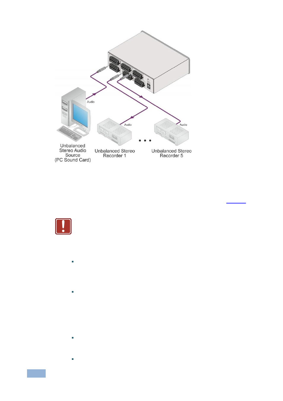 Connecting the vm-50an as a 1:10 audio distributor | Kramer Electronics VM-50AN User Manual | Page 11 / 15