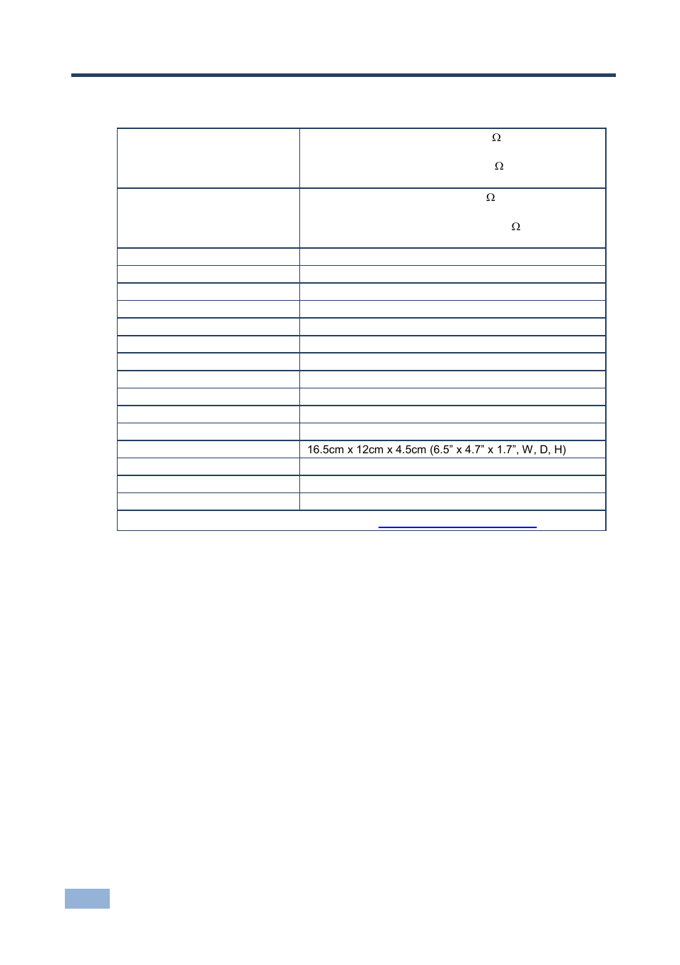 5 technical specifications, Technical specifications, 5technical specifications | Kramer Electronics VM-50AN User Manual | Page 13 / 15