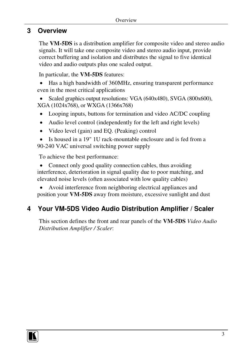 Kramer Electronics VM-5DS User Manual | Page 5 / 12