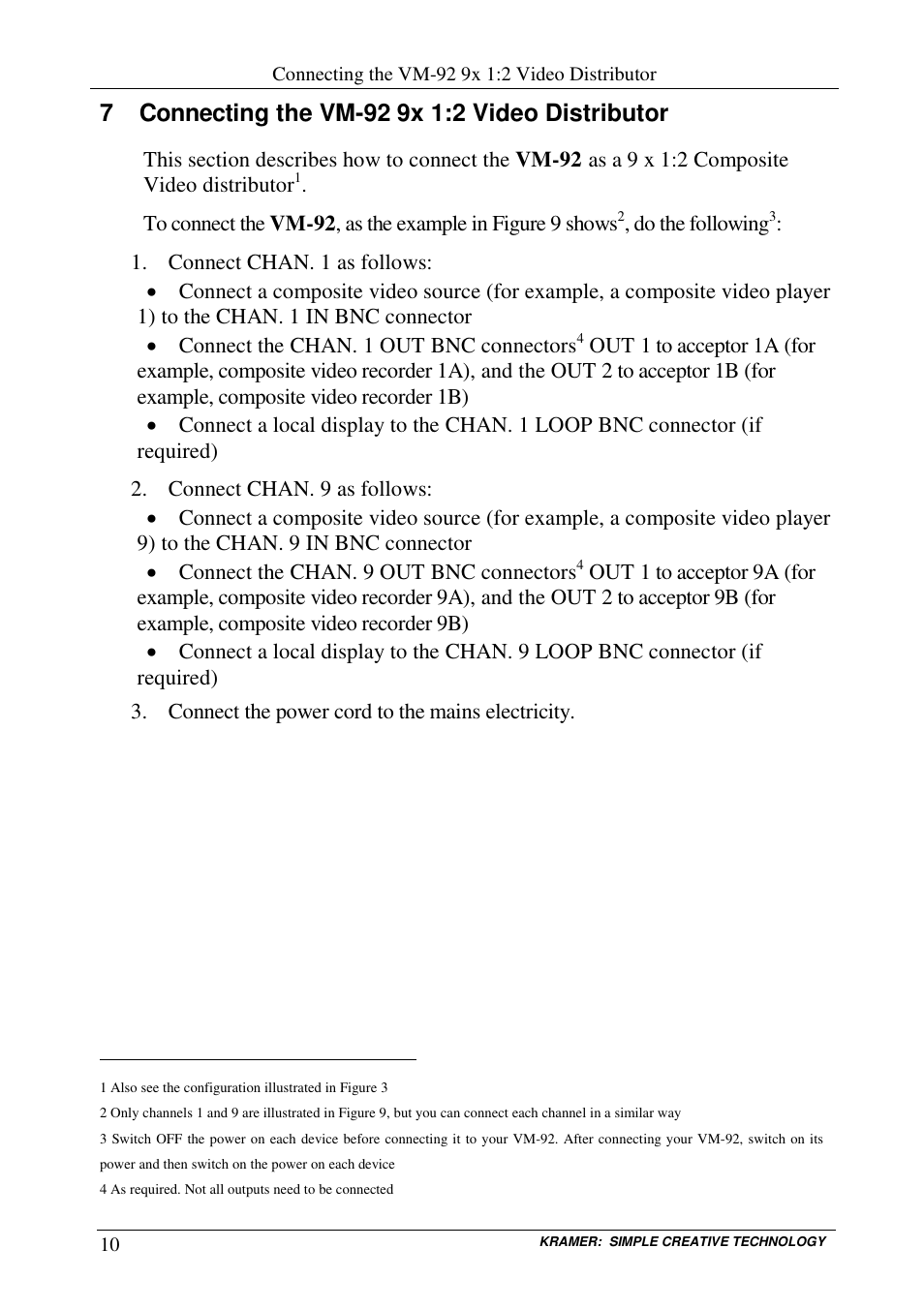 Kramer Electronics VM-92 User Manual | Page 12 / 16