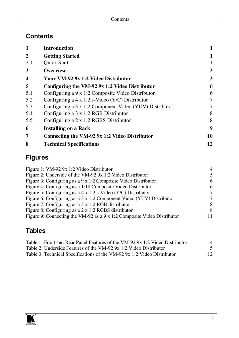 Kramer Electronics VM-92 User Manual | Page 2 / 16