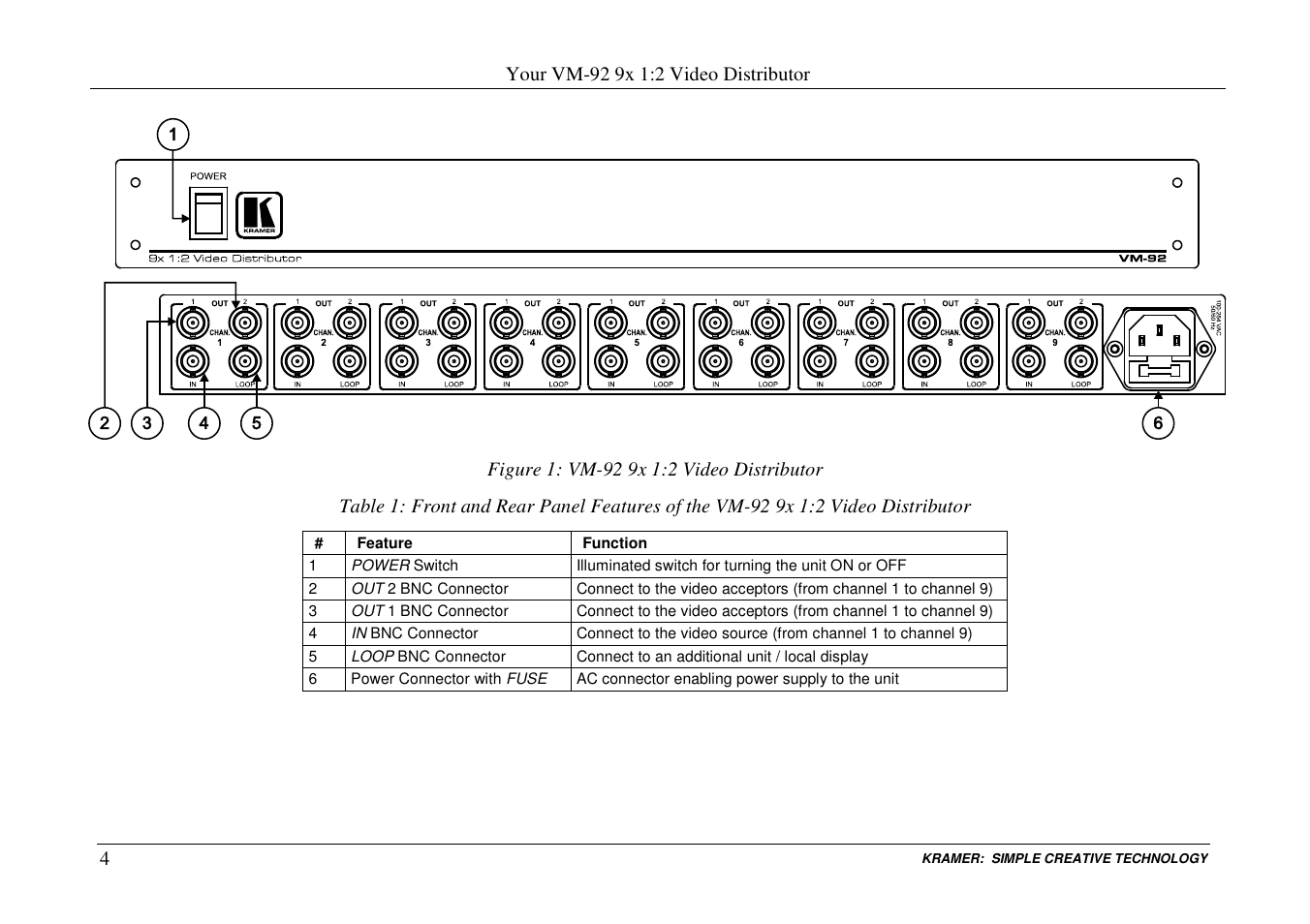Kramer Electronics VM-92 User Manual | Page 6 / 16