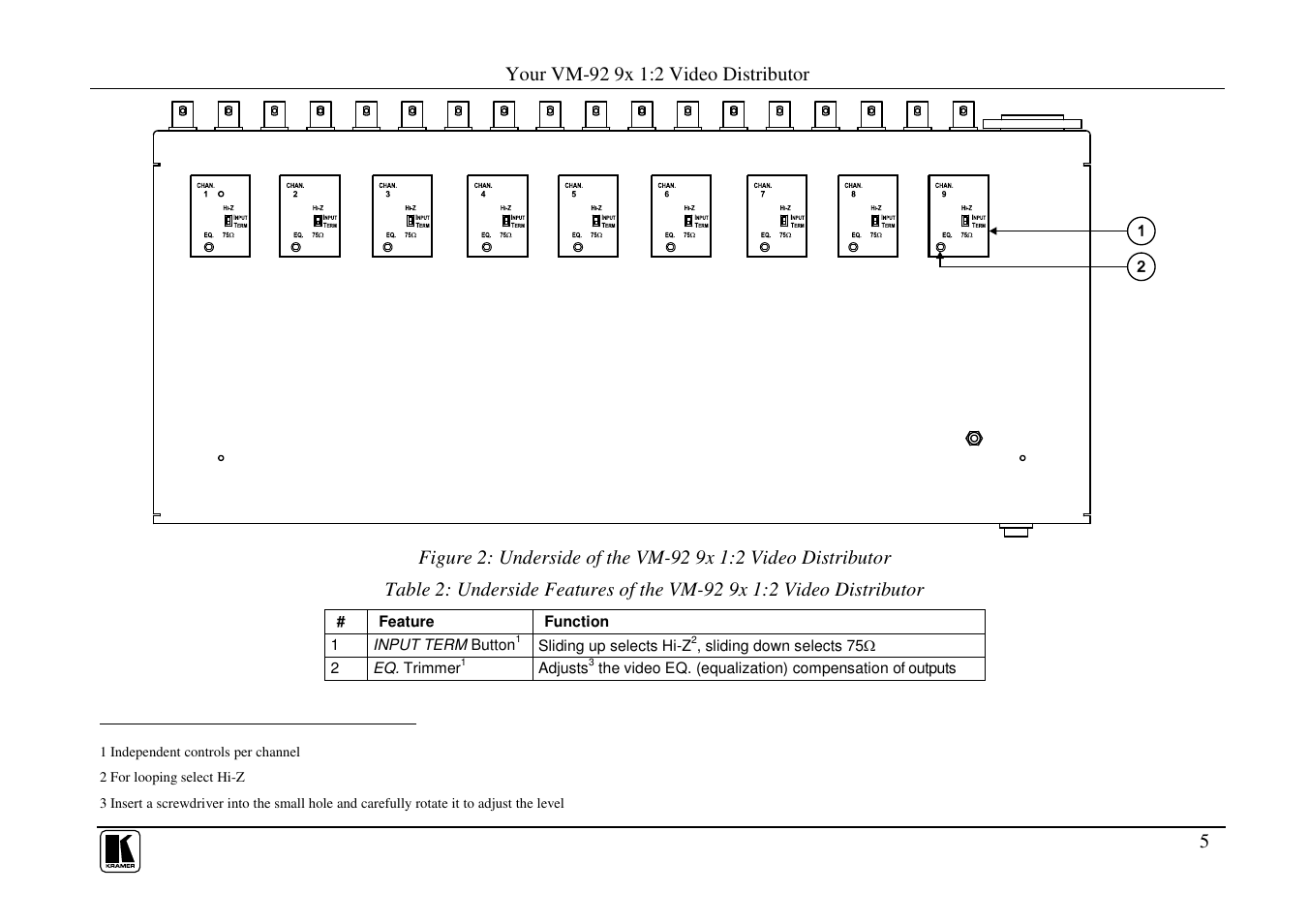 Kramer Electronics VM-92 User Manual | Page 7 / 16