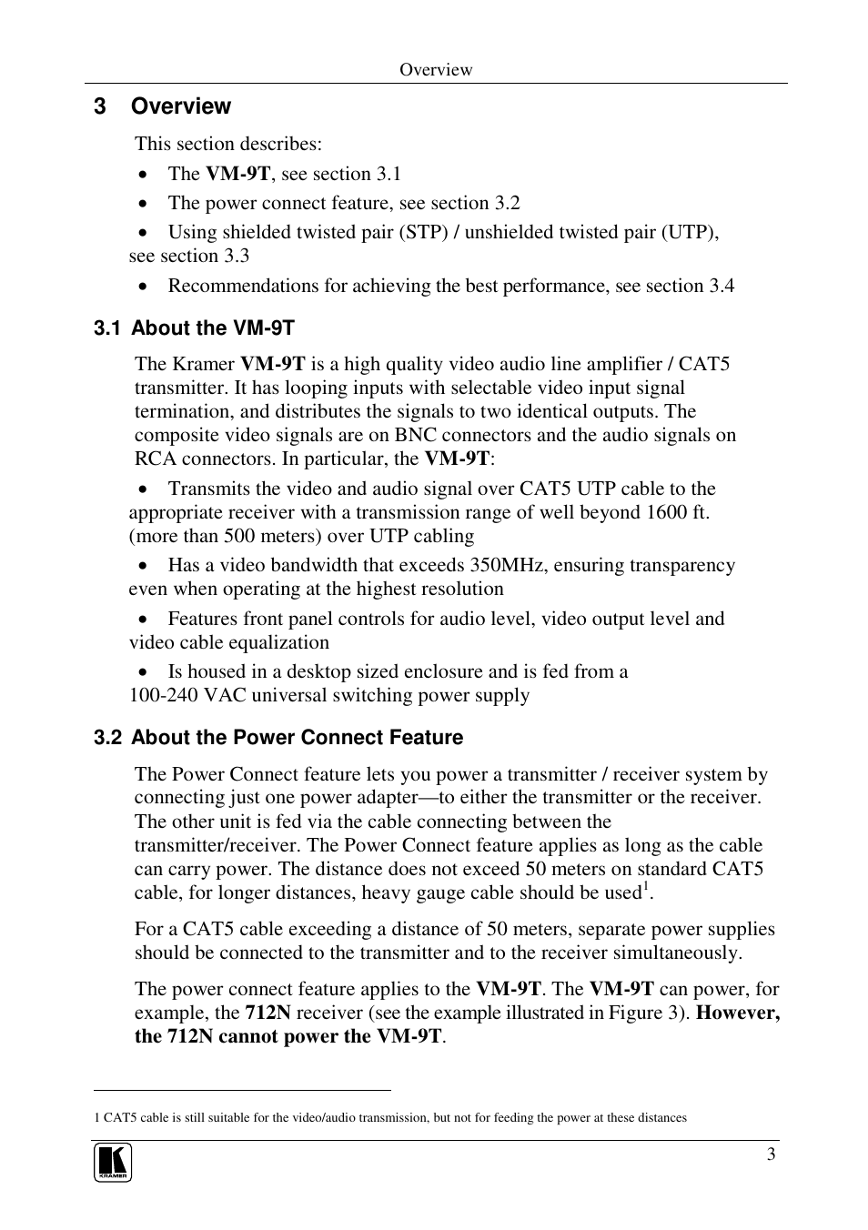 3 overview | Kramer Electronics VM-9T User Manual | Page 5 / 13