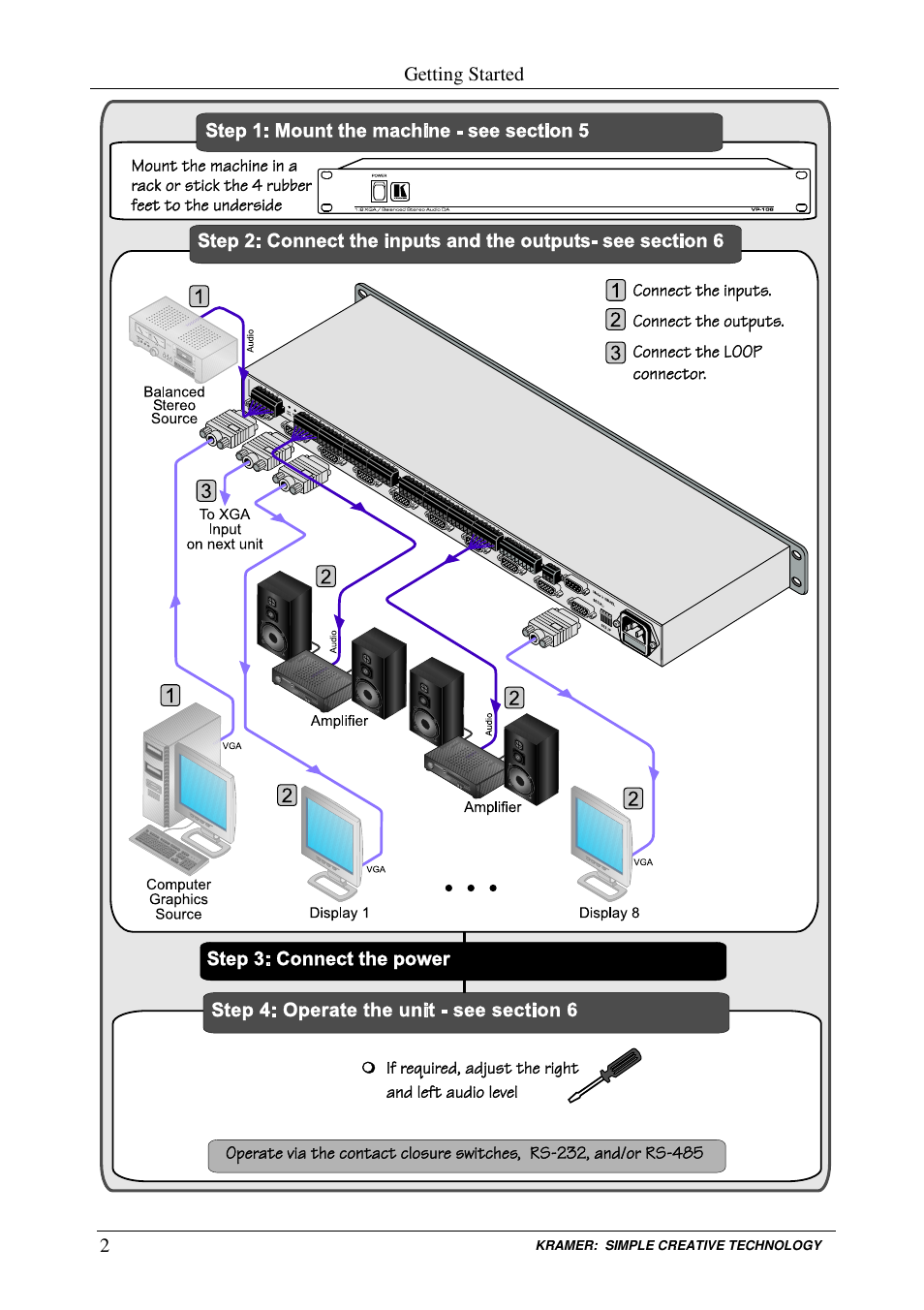 Kramer Electronics VP-108 User Manual | Page 4 / 18