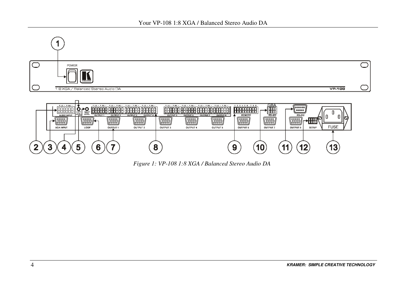 Kramer Electronics VP-108 User Manual | Page 6 / 18