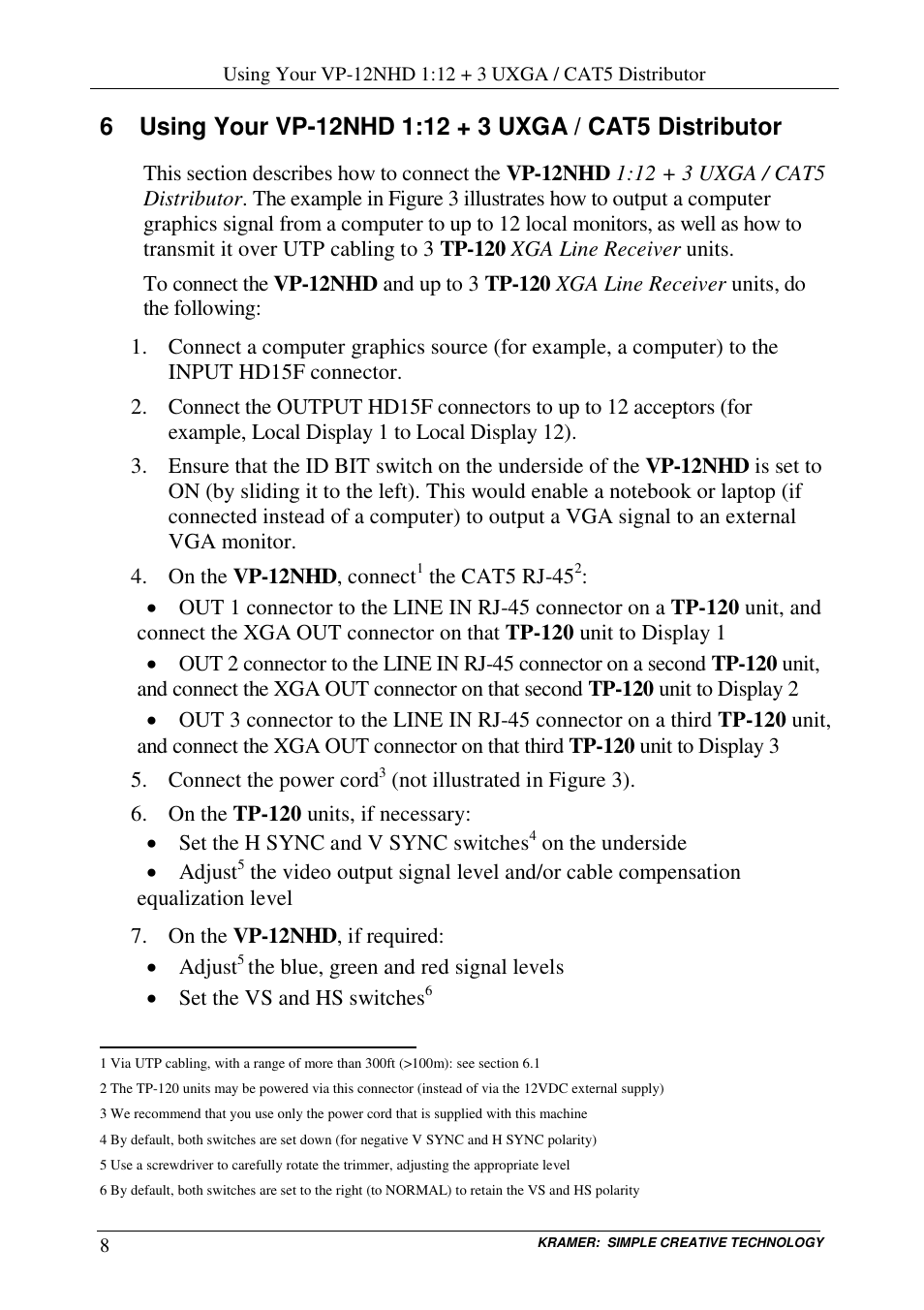 Kramer Electronics VP-12NHD User Manual | Page 10 / 15