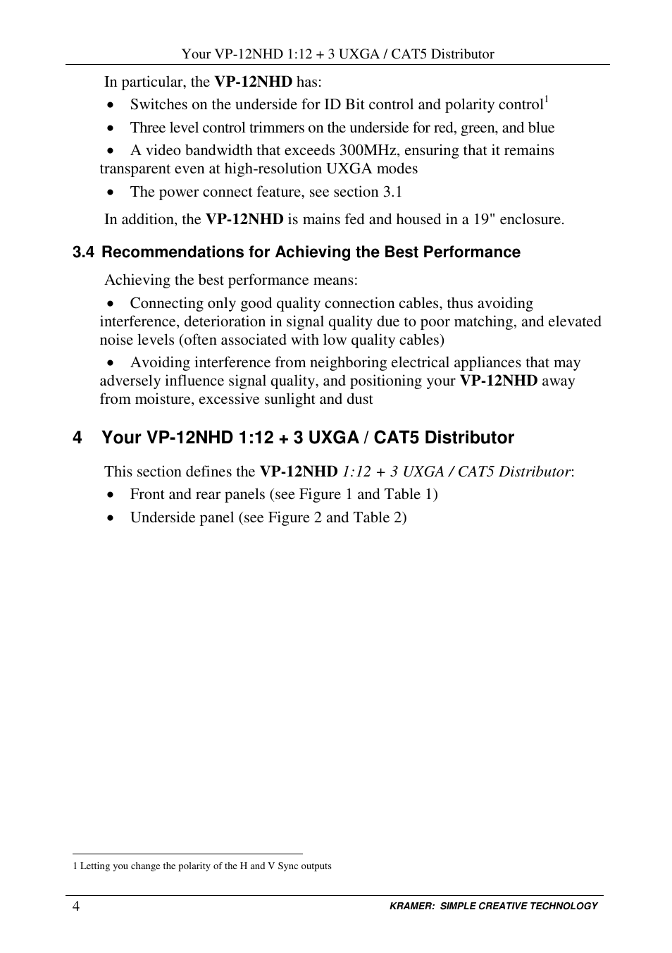 Kramer Electronics VP-12NHD User Manual | Page 6 / 15
