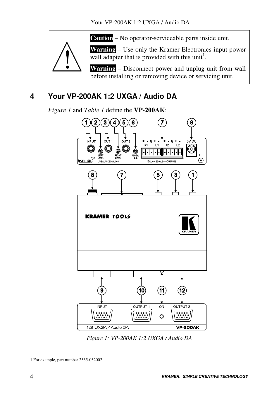 Kramer Electronics VP-200AK User Manual | Page 6 / 11