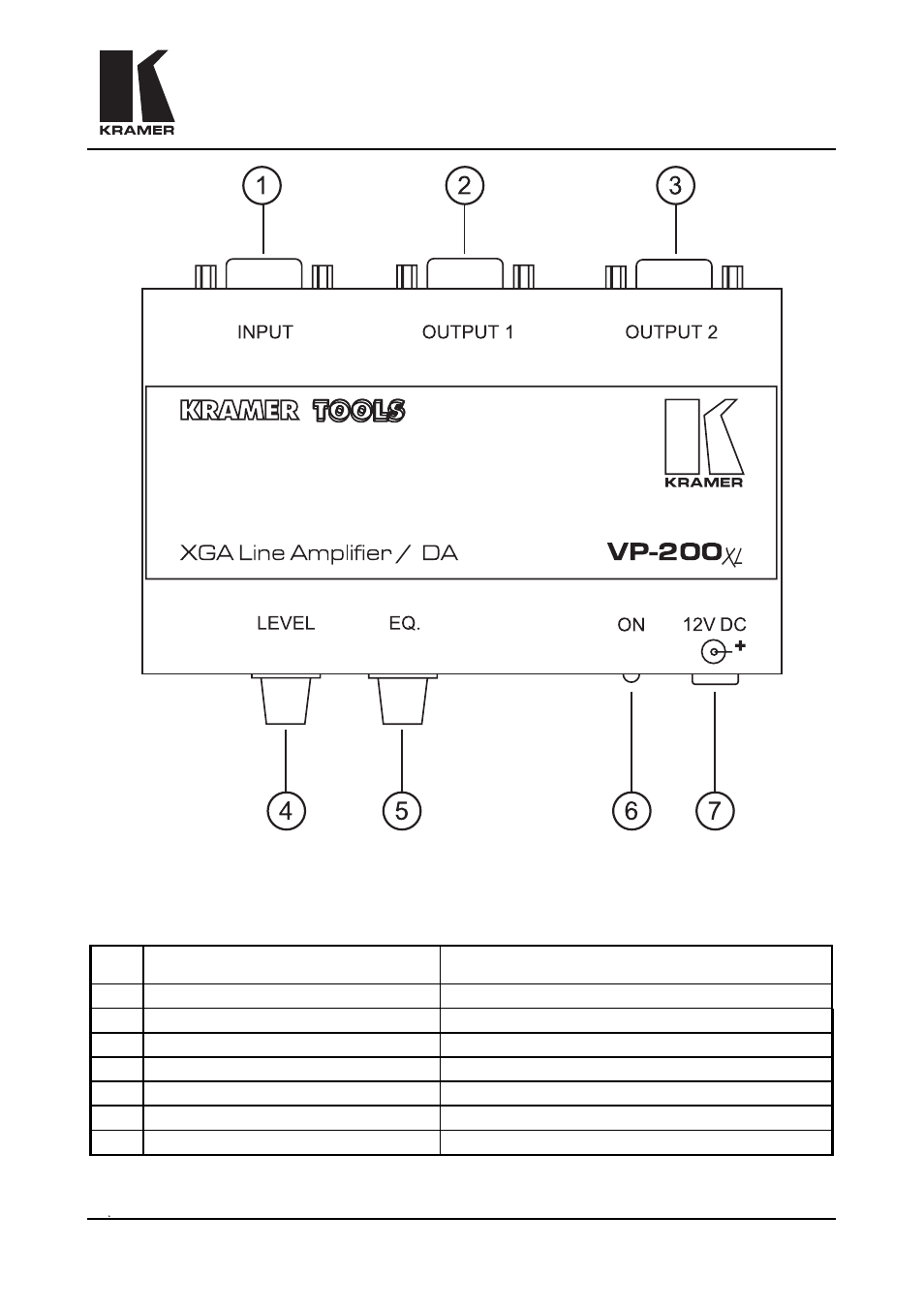 Kramer Electronics VP-200xl User Manual | Page 8 / 16