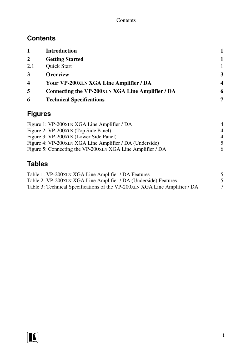 Kramer Electronics VP-200xln User Manual | Page 2 / 11