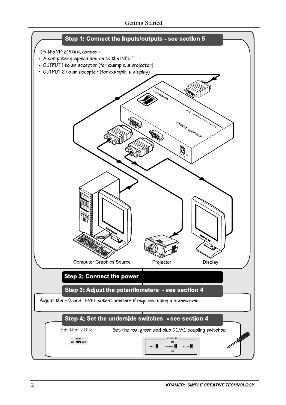 Kramer Electronics VP-200xln User Manual | Page 4 / 11