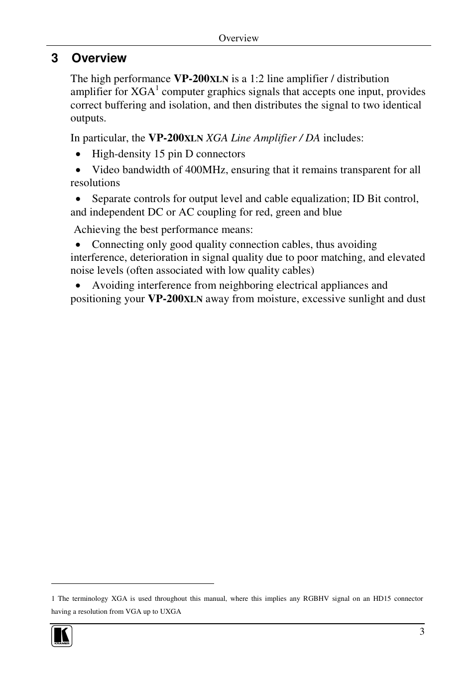 Kramer Electronics VP-200xln User Manual | Page 5 / 11