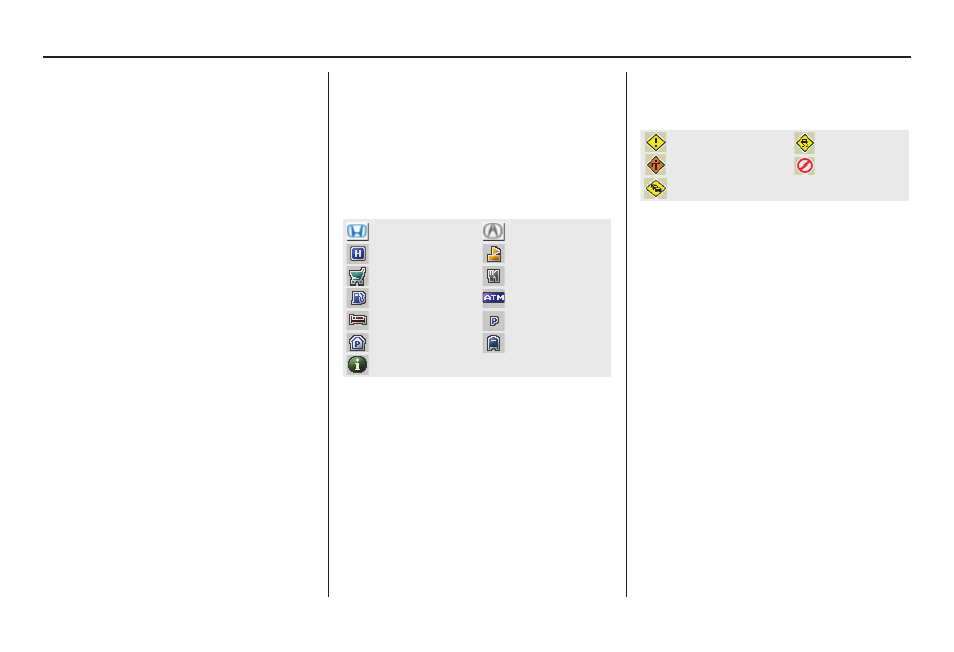 Driving to your destination, Destination icon, Various other icons | Acura 2009 TSX 00X31-TL1-8001 User Manual | Page 64 / 171