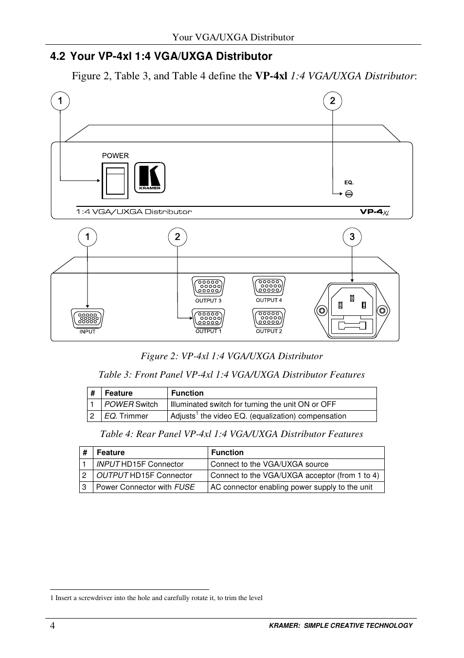 Kramer Electronics VP-3xl User Manual | Page 6 / 11